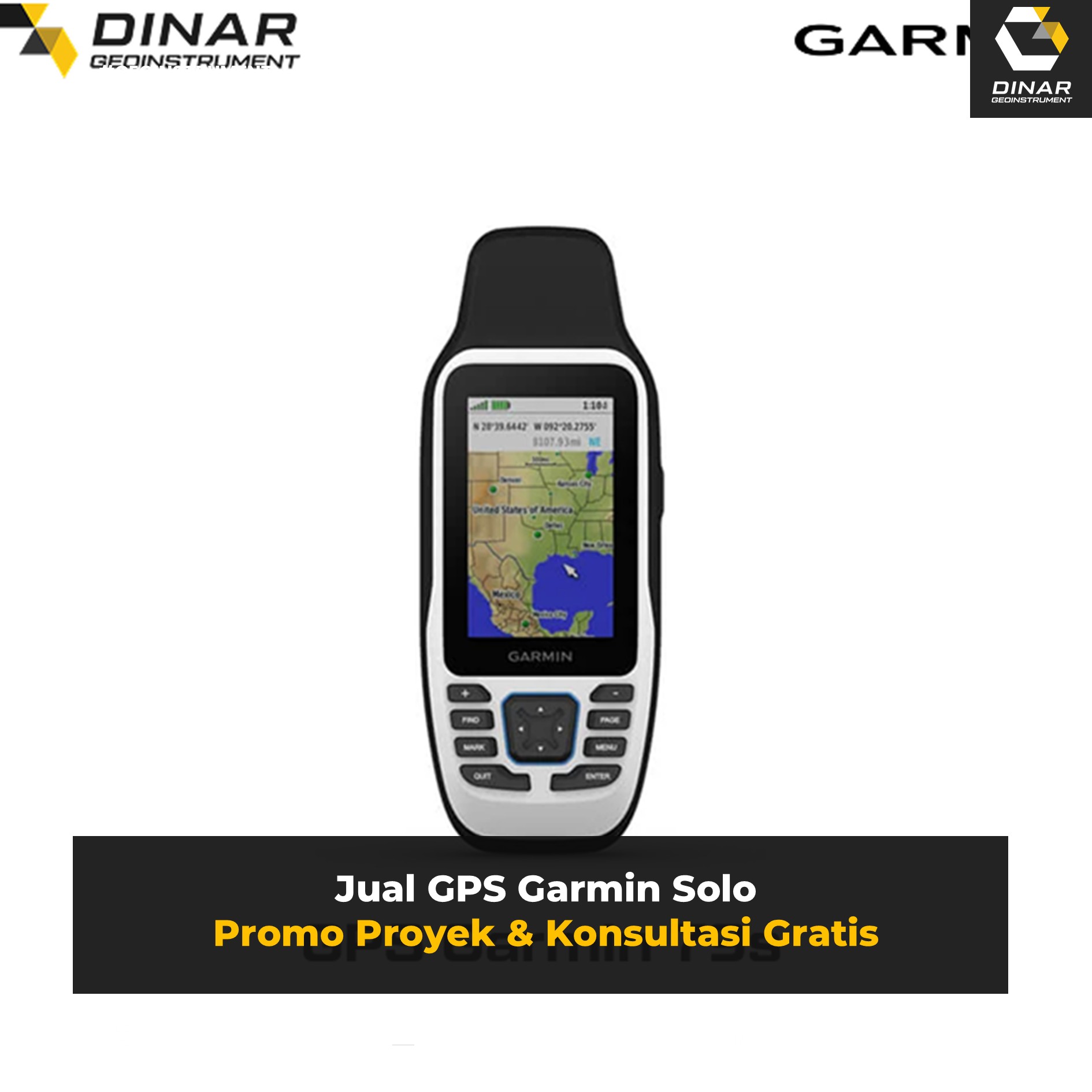 Jual GPS Garmin Solo | Promo Proyek & Konsultasi Gratis