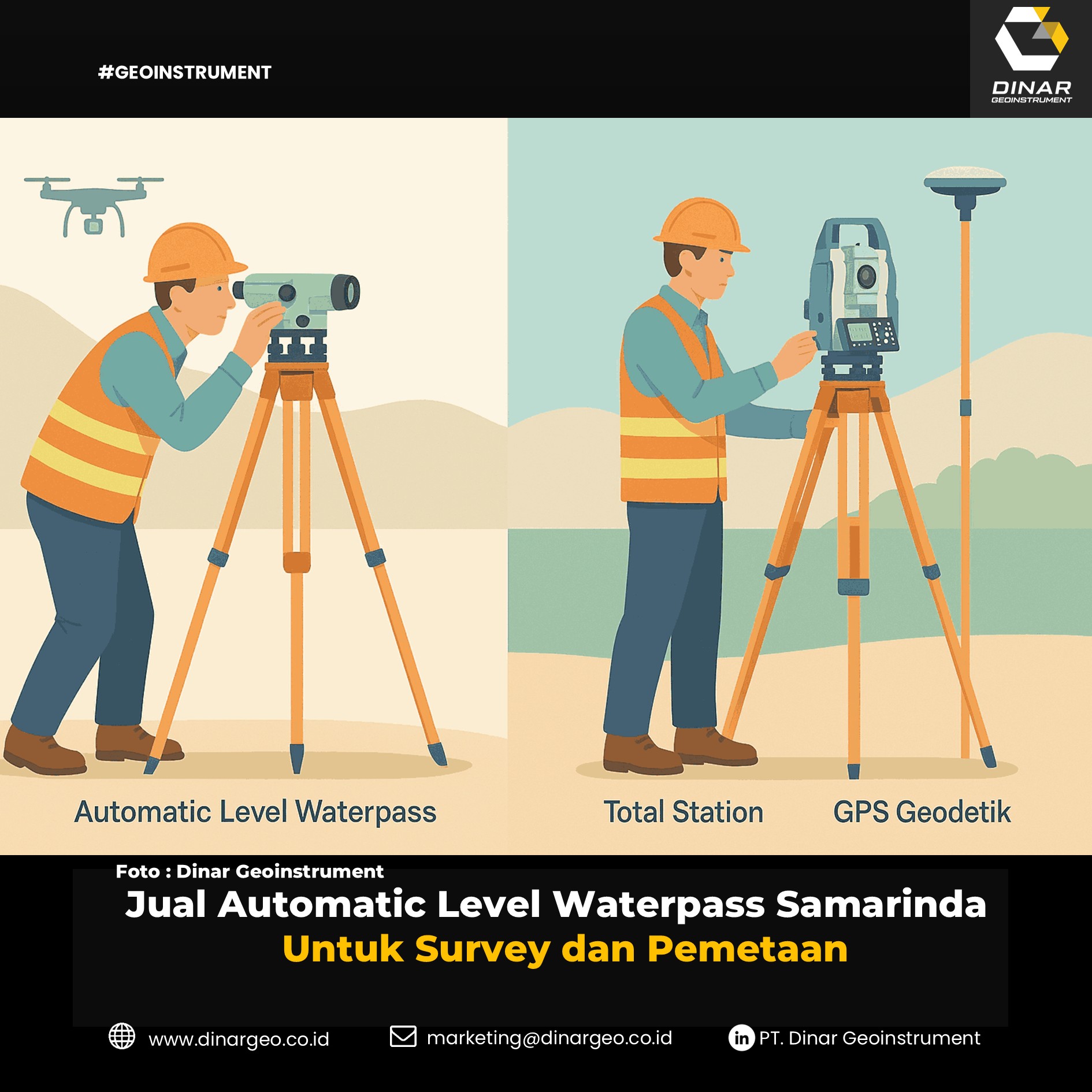 Jual Automatic Level Waterpass Samarinda Untuk Survey dan Pemetaan