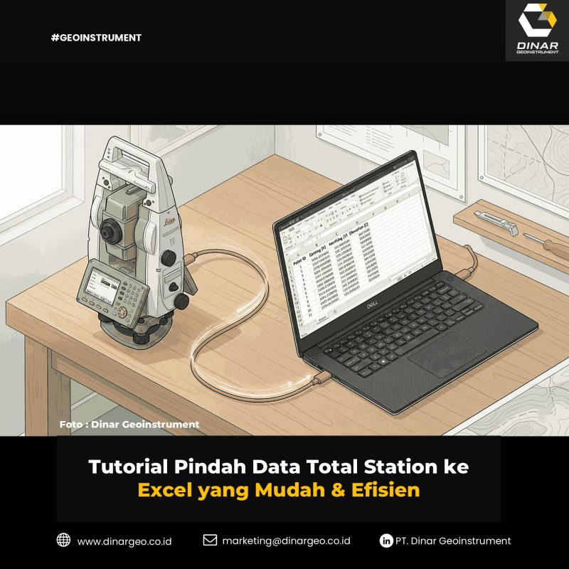 Tutorial Pindah Data Total Station ke Excel yang Mudah & Efisien