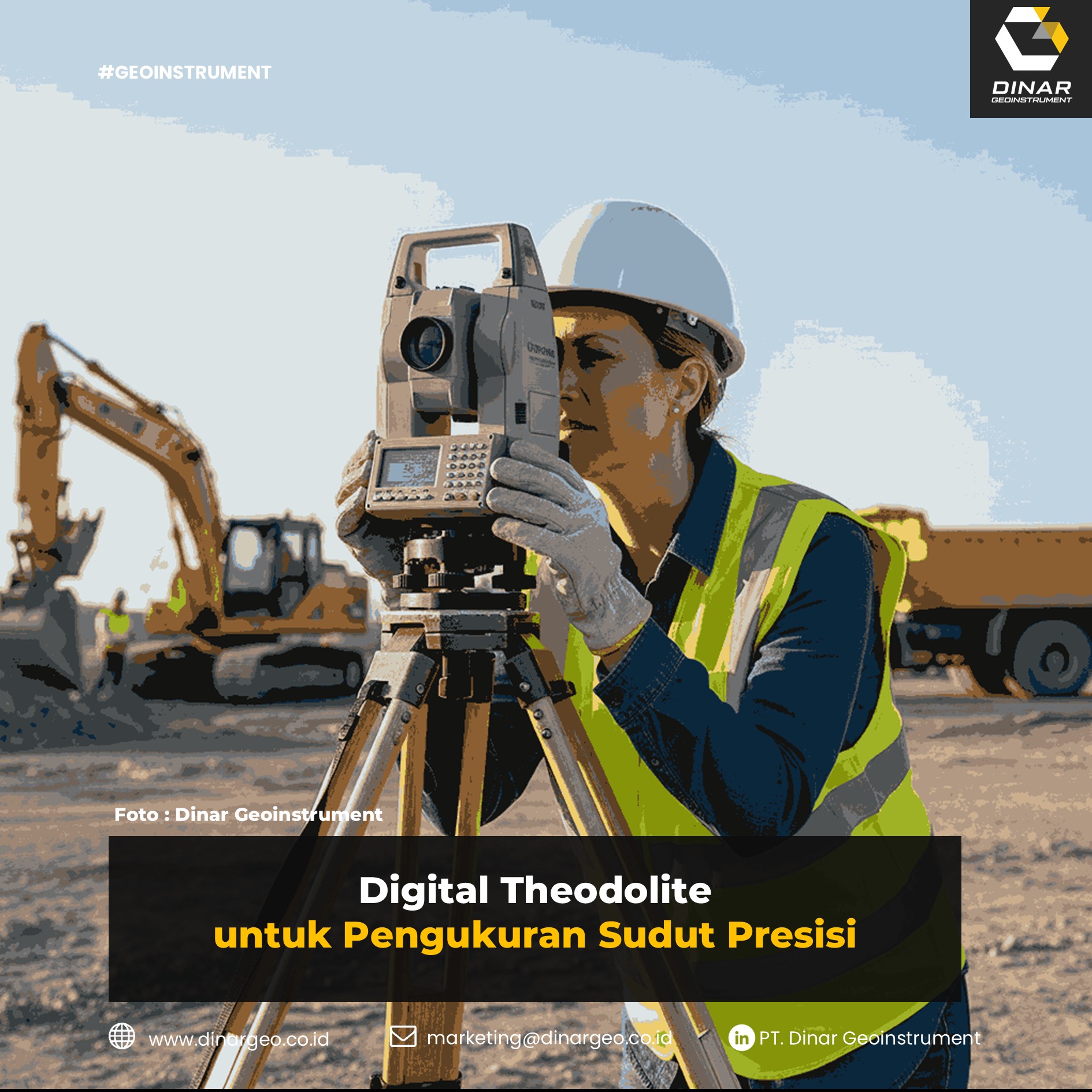 Digital Theodolite untuk Pengukuran Sudut Presisi dalam Pemetaan