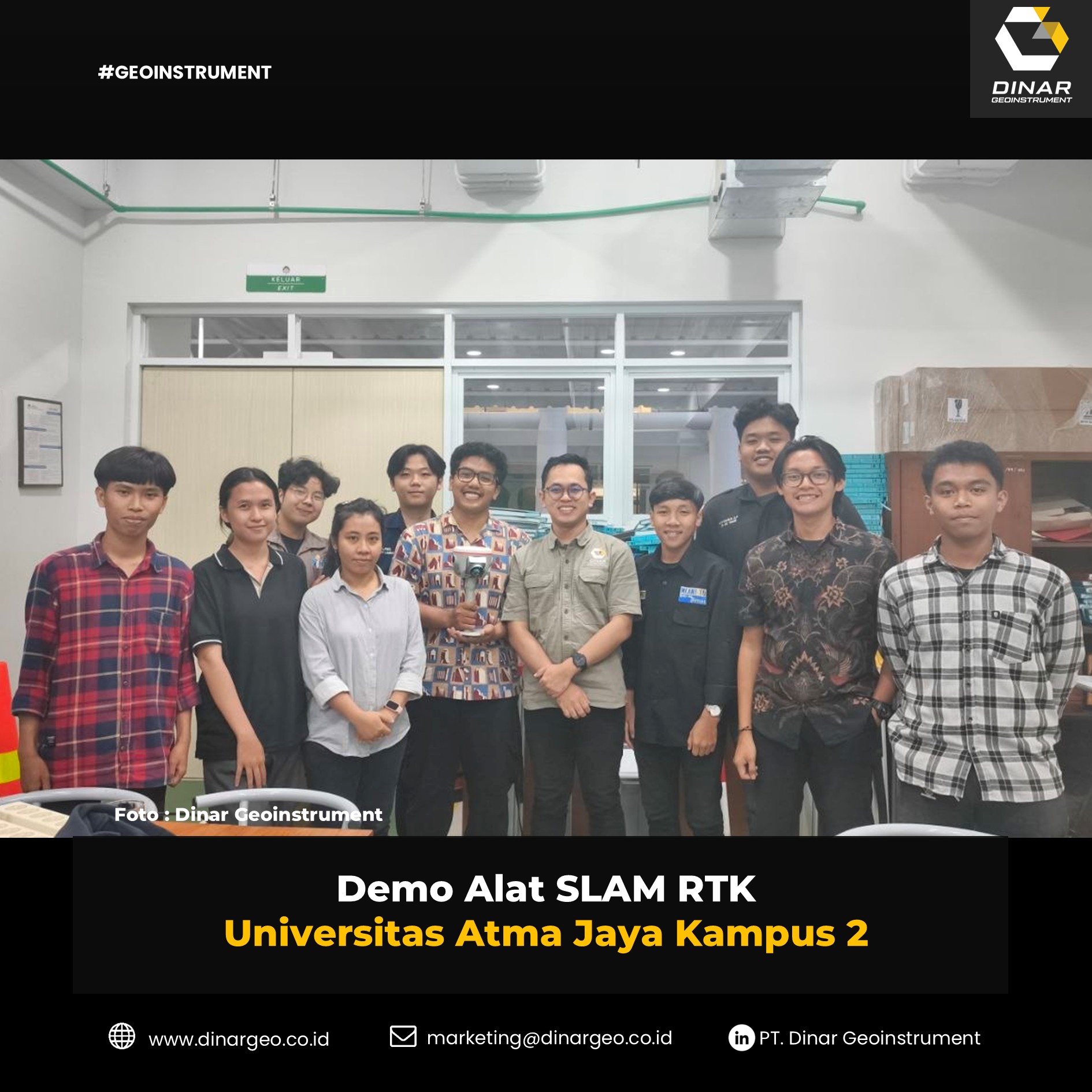 Demo Alat SLAM RTK Universitas Atma Jaya Kampus 2